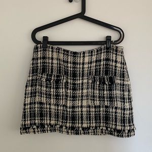Zara tweed skirt with front pockets